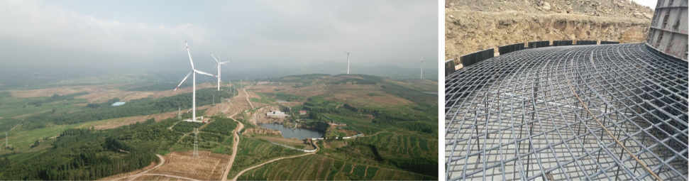 國電電力諸城皇華風(fēng)電場風(fēng)機(jī)承臺(tái)及箱變基礎(chǔ)工程