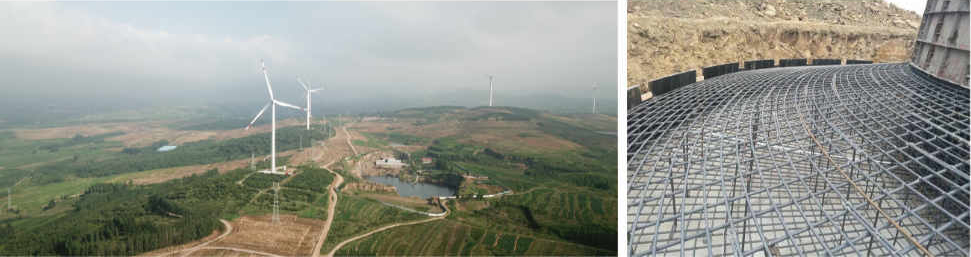 國(guó)電電力諸城皇華風(fēng)電場(chǎng)風(fēng)機(jī)承臺(tái)及箱變基礎(chǔ)工程