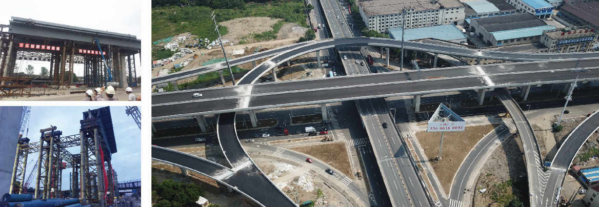 無錫市江海西路快速化改造工程JHX01標(biāo)段鋼結(jié)構(gòu)箱梁和鋼混疊合梁安裝